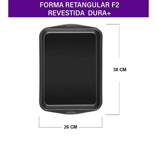Assadeira 38cm Rochedo Dura+ Funda Retangular Com Revestimento Antiaderente